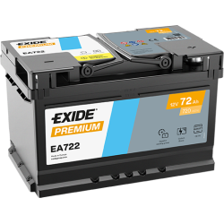 AKUMULATOR EXIDE 72AH 720A 12V P+ EA722