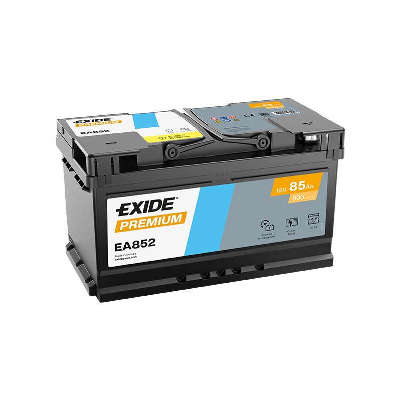 AKUMULATOR EXIDE 85AH 800A 12V P+ EA852