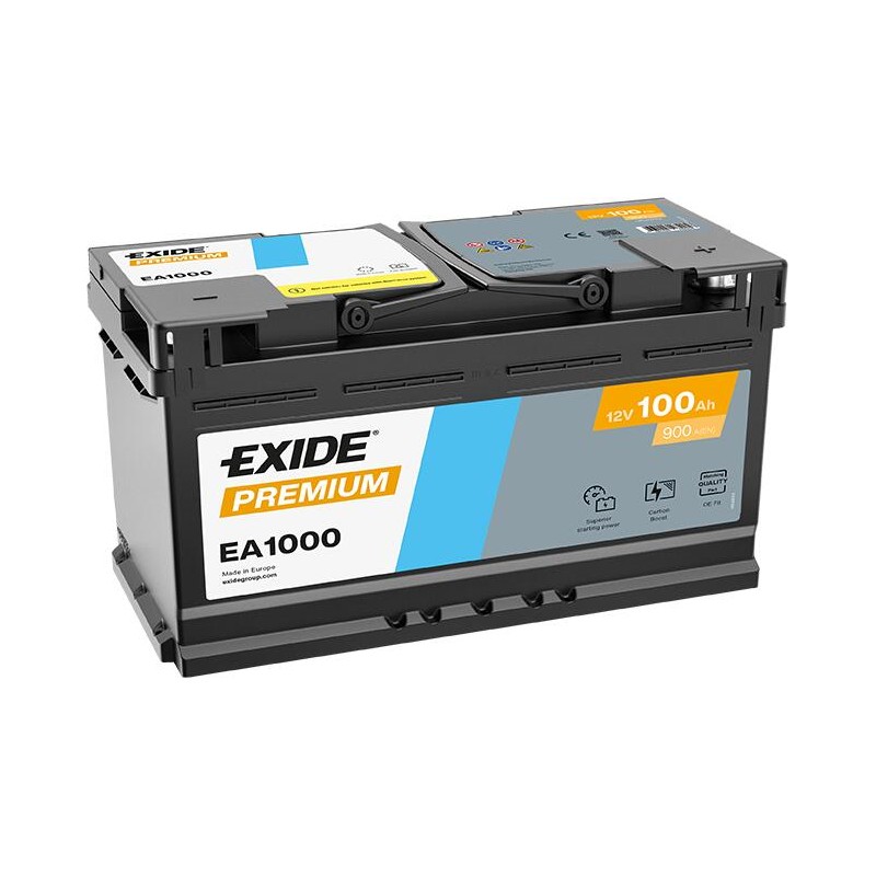 AKUMULATOR EXIDE 100AH 900A 12V P+ EA1000