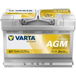 AKUMULATOR AGM VARTA 70AH 760A 12V P+ E39/A7