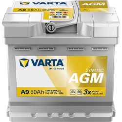 AKUMULATOR AGM VARTA 50AH 540A 12V P+ A9