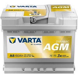 AKUMULATOR AGM VARTA 60AH 680A 12V P+ A8