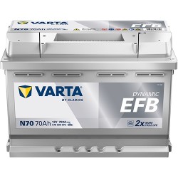 AKUMULATOR VARTA 70AH 720A 12V P+ N70 EFB